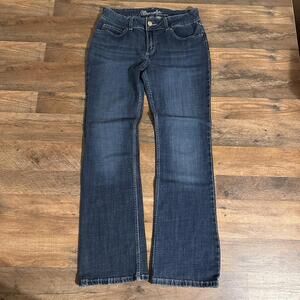 WRANGLER Boot Cut Jeans Womens 7x32* Med Dark Wash Denim #1009MWZDO